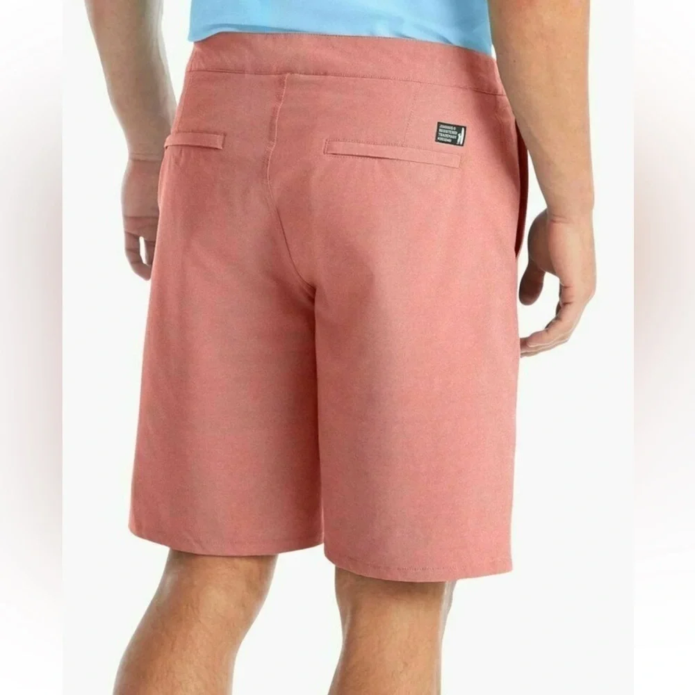 Johnnie-O Dawn 2 Dusk Hybrid Shorts Lightweight Pockets Malibu Red Men’s Size 38